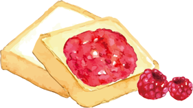 ジャムトーストのイラスト